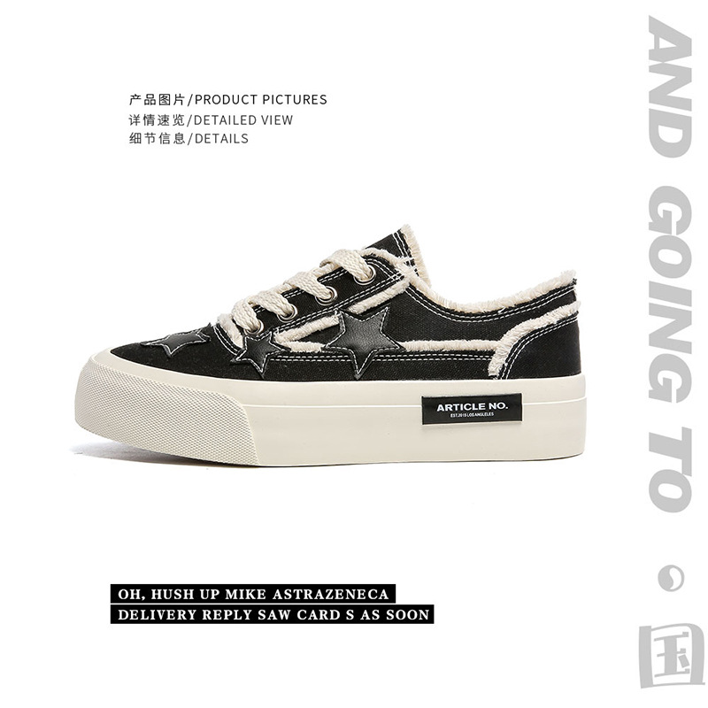 夏季百搭厚底帆布鞋星星鞋布鞋透气网红板鞋XZ517-1XZ1502P60，男鞋帆布鞋，星座517-1