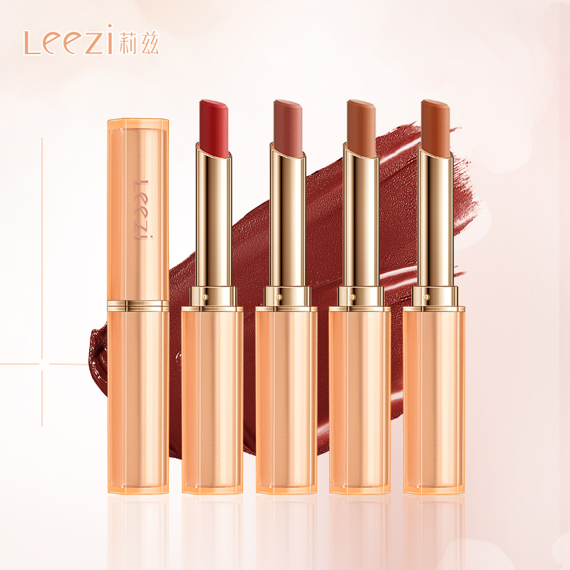 正品Leezi莉兹小细精丝绒柔雾口红轻薄不易沾杯显色不易掉色口红