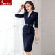 高端正装 西装 时尚 女春秋气质女神范职业装 前台工作服宴会礼服 套装