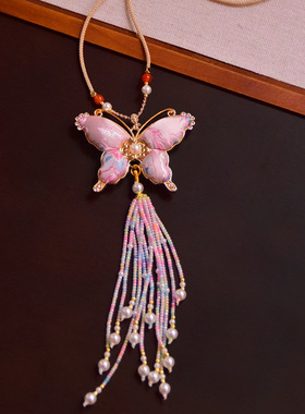 新中式毛衣链吊坠合金