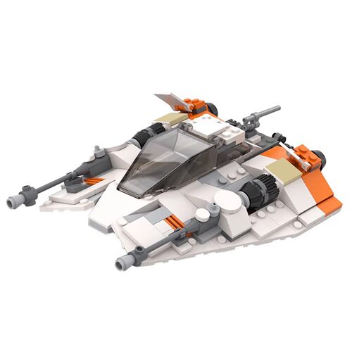 国产积木MOC-61894 T-47 雪地飞车 星球系列益智拼装玩具模型摆件
