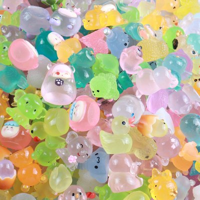 树脂仿真迷你夜光小动物diy