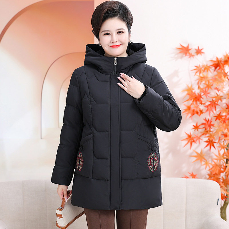 超大码中老年女装冬季棉衣200斤加肥加大妈妈太太装胖人棉服外套