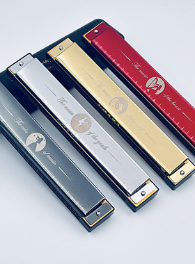 奇美24孔 幼儿儿童口琴初学生入门演奏C调复音口琴吹奏乐器