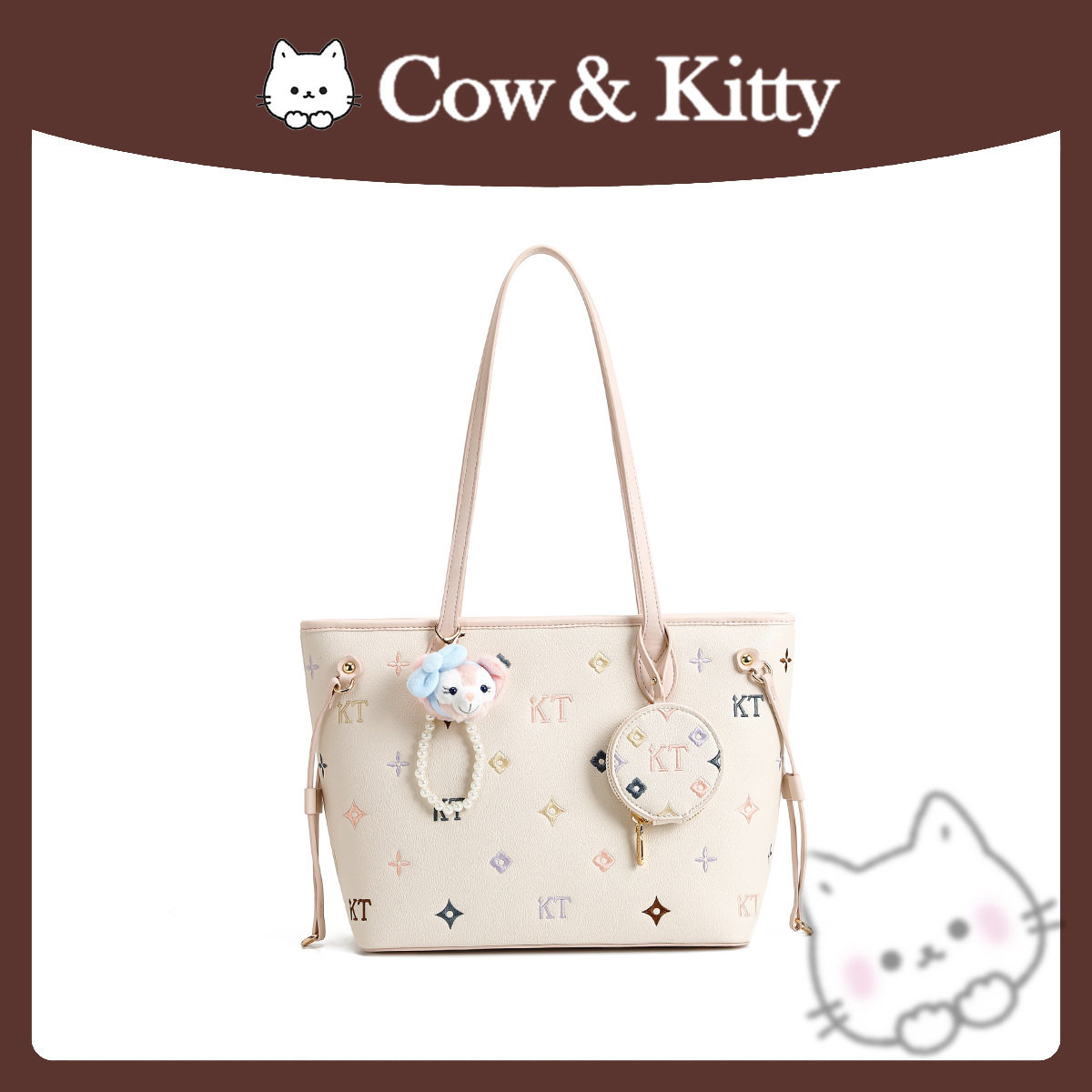 正品Cow&Kitty大容量托特女包百搭休闲单肩包高质感通勤手提包