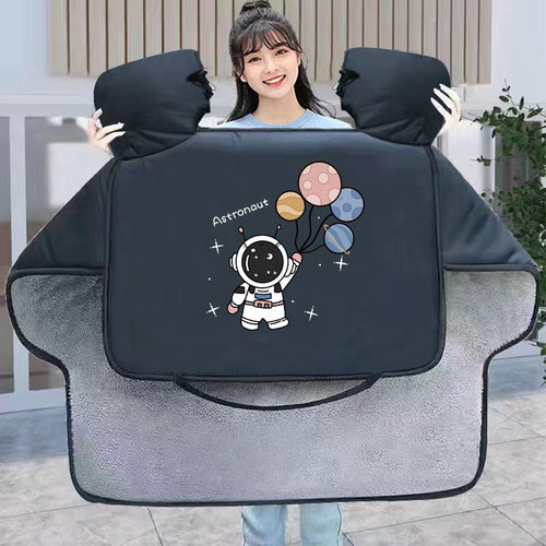 电瓶摩托车加绒加厚挡风被