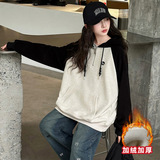 冬款加绒卫衣+加绒蝴蝶牛仔裤