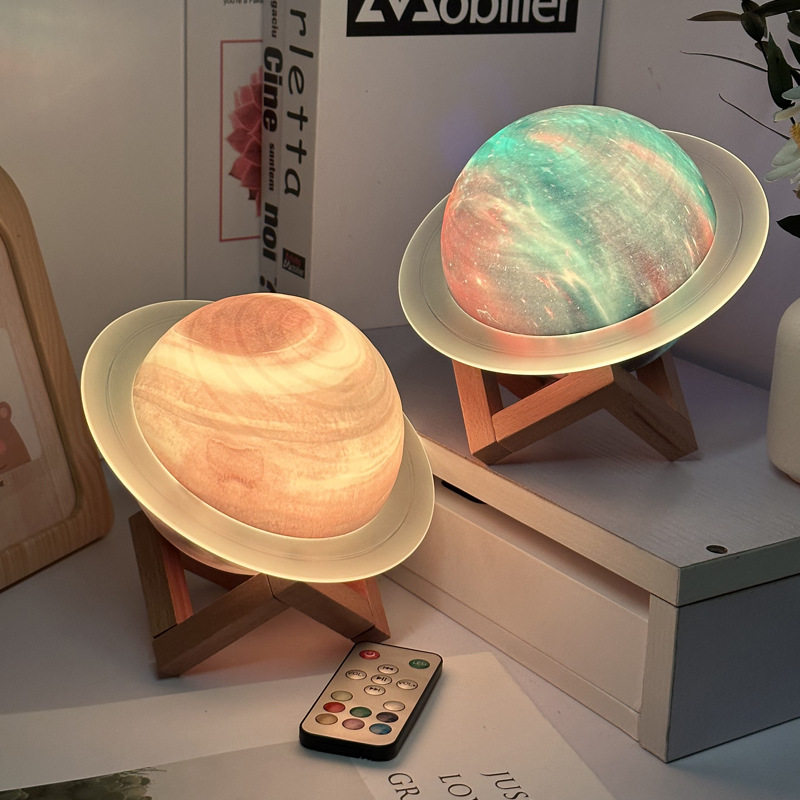 土星环蓝牙音箱星球灯桌面创意礼品发光无线摆件低音炮小夜灯音响