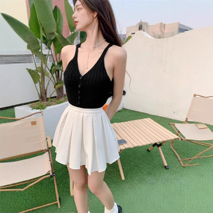 春夏季 背心 薄款 内搭冰丝针织吊带女设计感外穿甜辣妹抹胸上衣无袖