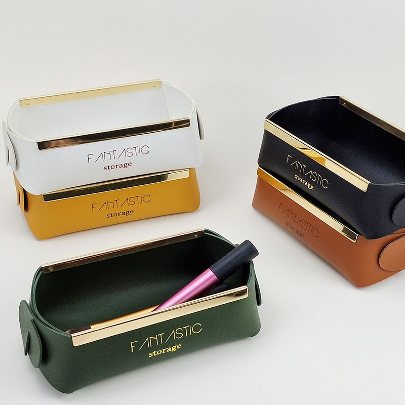皮革首饰化妆品收纳盒口红桌面收纳整理可折叠口红收纳盒创意简约,收纳整理,首饰盒,淘宝优惠券,粉丝福利购,淘宝优惠卷