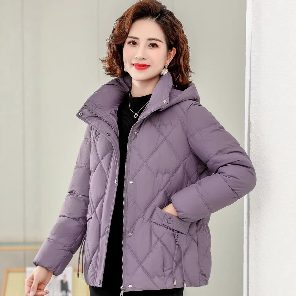 妈妈秋冬装羽绒棉服中年2026新款小棉袄外套中老年轻薄棉衣女短款