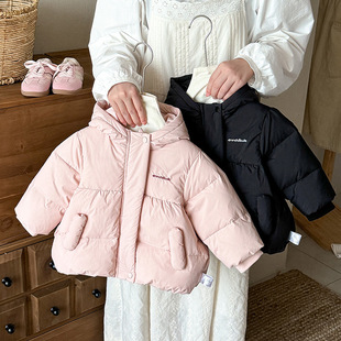 外出保暖外套冬季新款婴幼儿羽绒服冬装加厚女童连帽上衣 a类