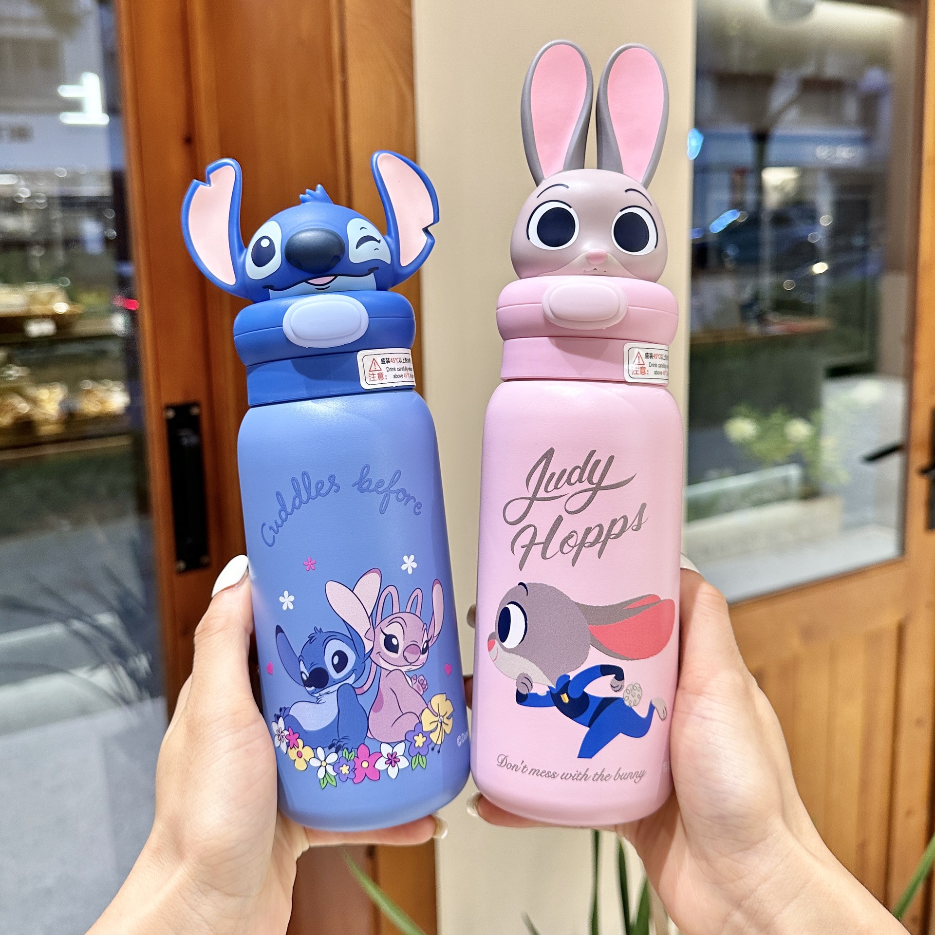 史迪仔库洛米儿童随手保温杯带杯套双饮316钢小学生专用吸管水杯