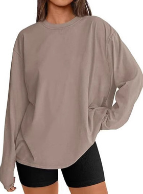 Women Oversized Long Sleeve T Shirts Crewneck Tee Fall Tops