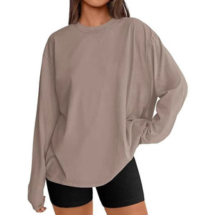 Women Oversized Long Sleeve T Shirts Crewneck Tee Fall Tops