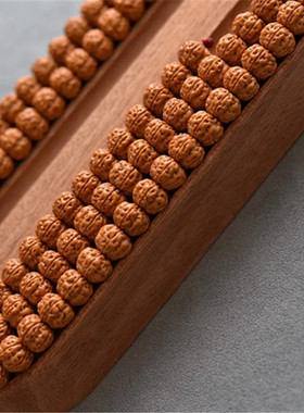 小金刚菩提子108颗一梅花桩双龙纹树王爆肉姜黄皮原籽士手串