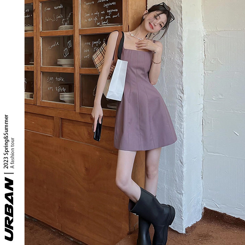 女装气质辣妹腰显瘦修身吊带短裙