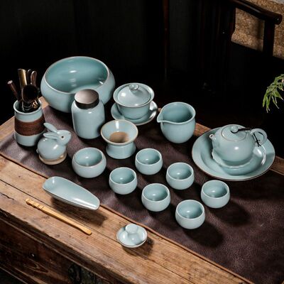 汝窑功夫茶具礼盒家用泡茶壶