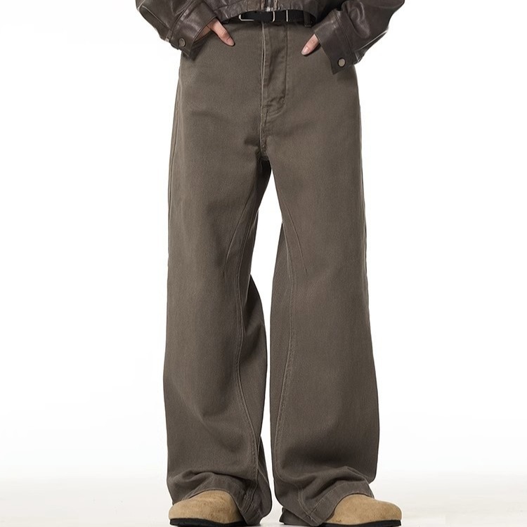 YOUBO 新款复古直筒牛仔裤士vintage美式休闲裤cleanfit长裤