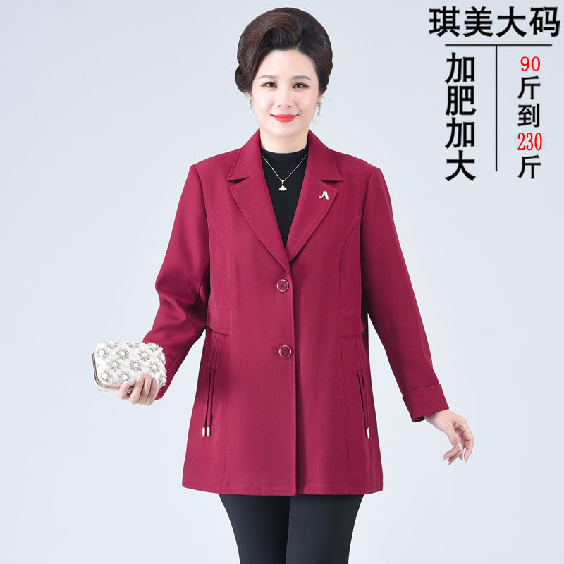 加大码女装200斤洋气西服领外套