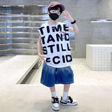 儿童装童夏装套装2025新款夏季孩运动中大童夏款无袖款酷帅潮，商品下架区，祺妙童装