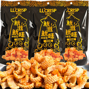 琅琅脆鱿滋鱿味鱿鱼卷烤翅味膨化食品休闲网红零食薯条薯片条