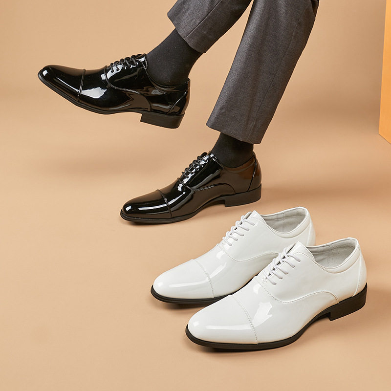 婚礼男漆皮鞋 men wedding party leather dress shoes plus size