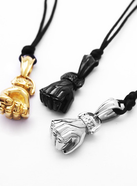 项链嘻哈朋克吊坠欧美拳击拳头