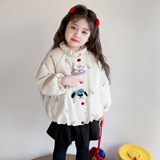 女童卡通加厚棉服冬季2025新款女洋气保暖冬装儿童超好看棉衣P77，童装棉衣，祺妙童装
