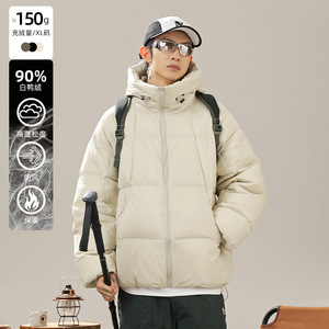 防泼水羽绒服冬季款防风连帽廓形加厚外套夹克BL5132-P235控378图片