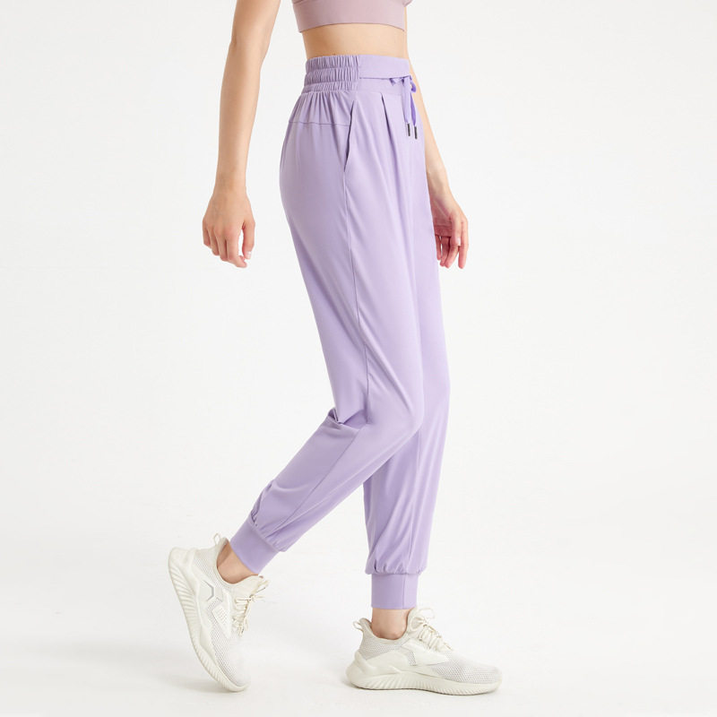 新品轻薄柔软亲肤运动裤女休闲宽松哈伦裤速干健身长裤高腰瑜伽