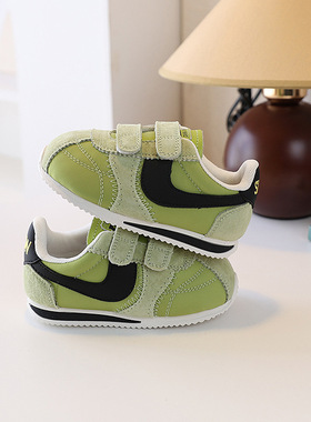 2026新款女童春款阿甘鞋爆款运动幼童绿色儿童休闲鞋子巨好看童鞋