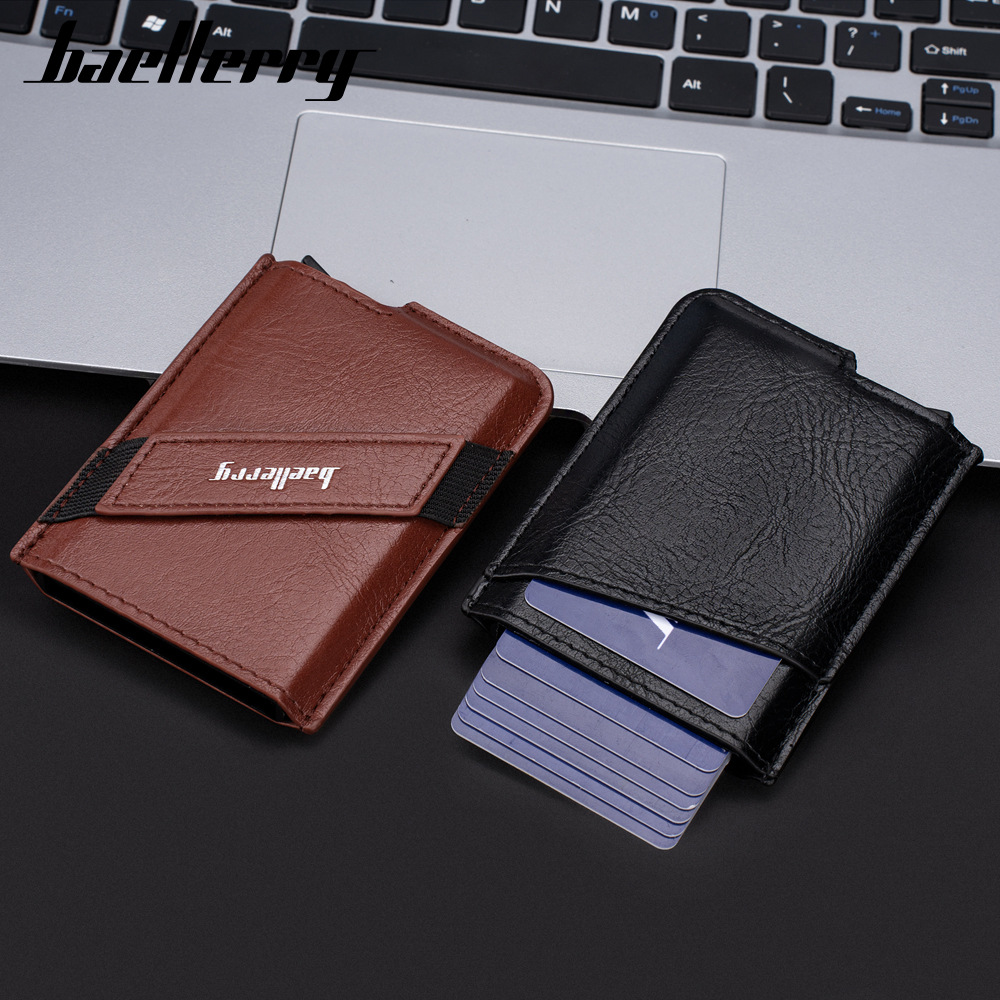 复古男士卡包外贸防消磁卡盒金属