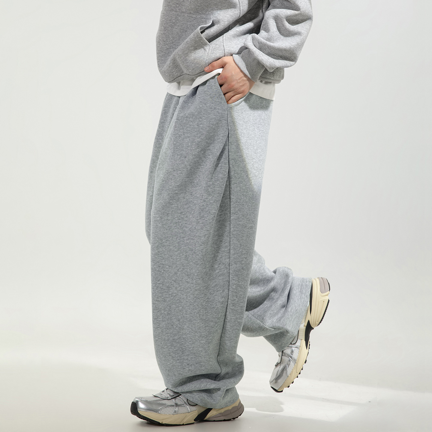 春季新款潮牌复古弯刀休闲裤运动宽松质感长裤子MK2493-P44控68，男装休闲裤，电商A362