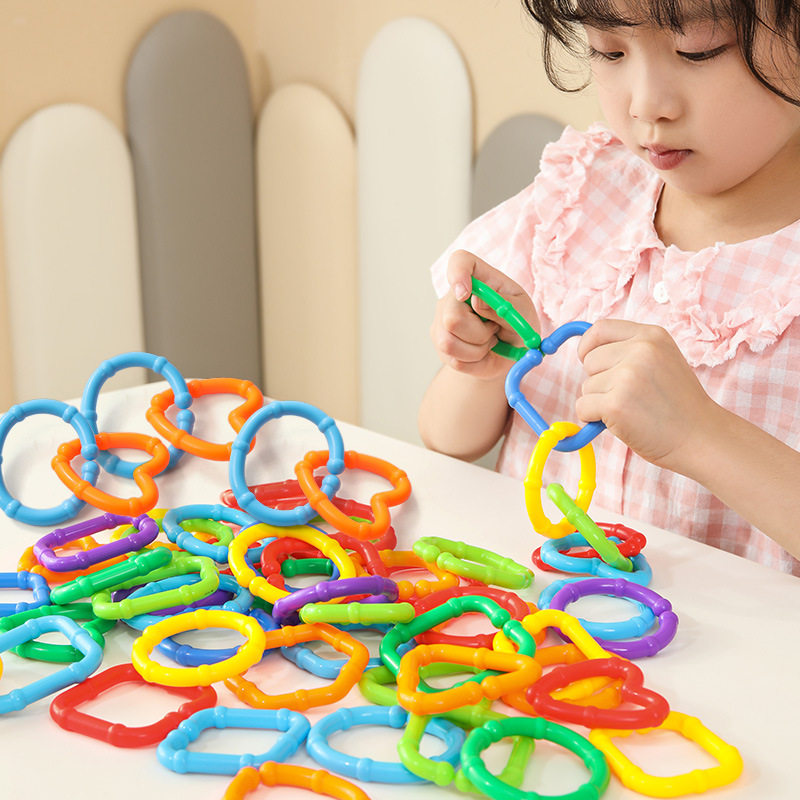 大号几何扣环早教幼儿园益智思维专注力幼儿手部精细动作训练玩具