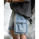 潮牌水洗夏季新款日系立体大口袋设计宽松五分裤子L2257-P53控88，男装休闲裤，电商A362