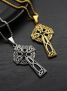 朋克嘻哈十字架哥特暗黑复古项链
