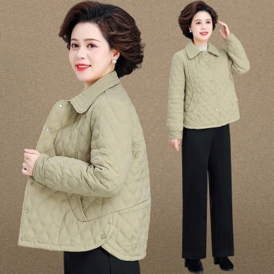 外套轻薄棉衣中年洋气