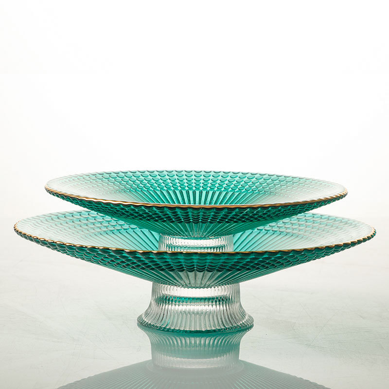 高脚盘玻璃托盘高档果盘寿司盘