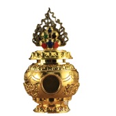 镀金彩绘摩尼黄如意八吉祥龙王密宗