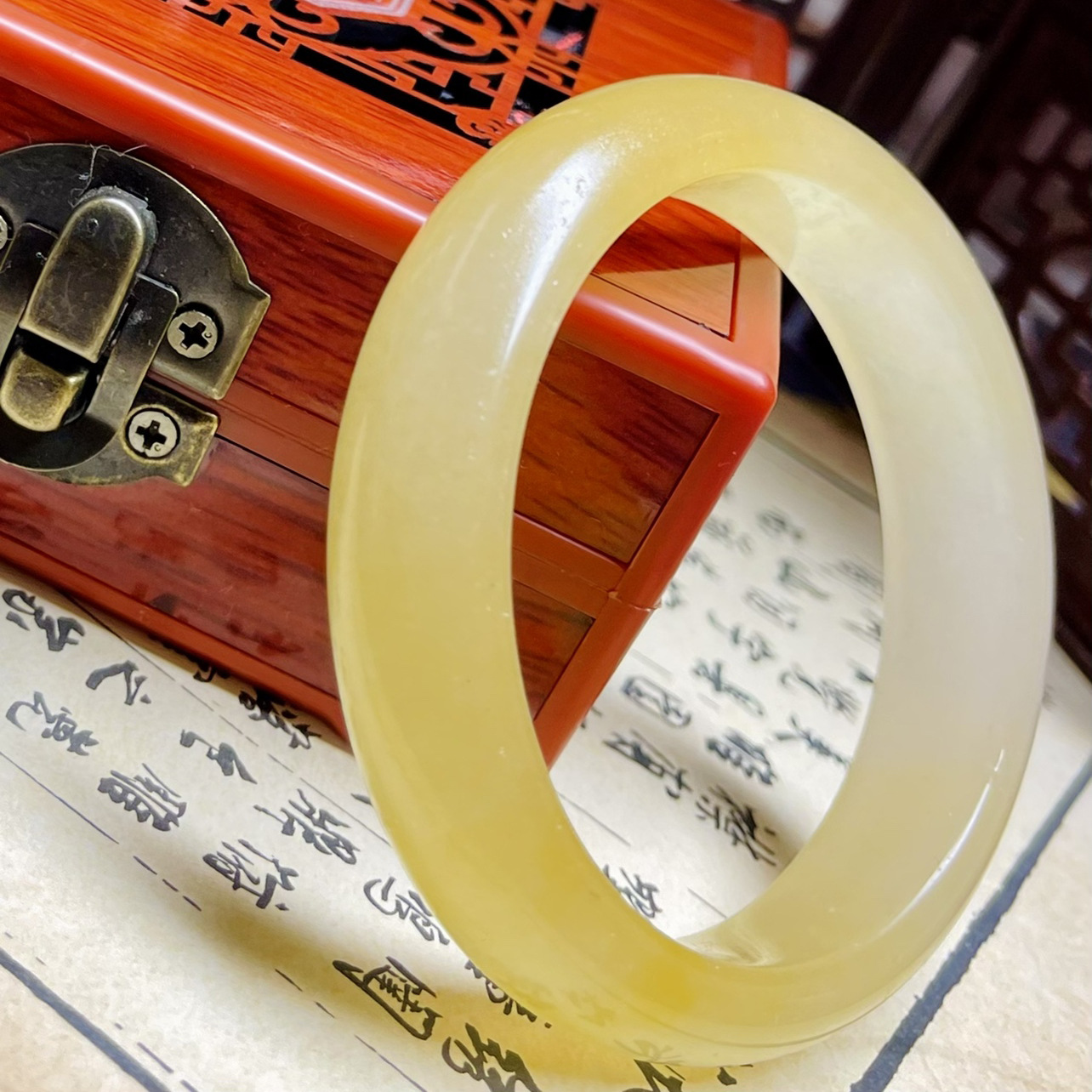 云南黄龙玉手镯冰种玉镯女天然玉石手镯黄玉翡翠黄色黄翡翠金丝玉