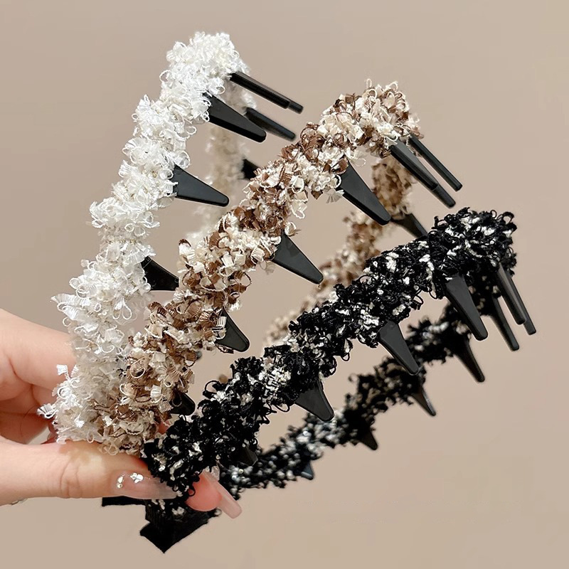 气质带齿防滑洗脸设计感发头箍发