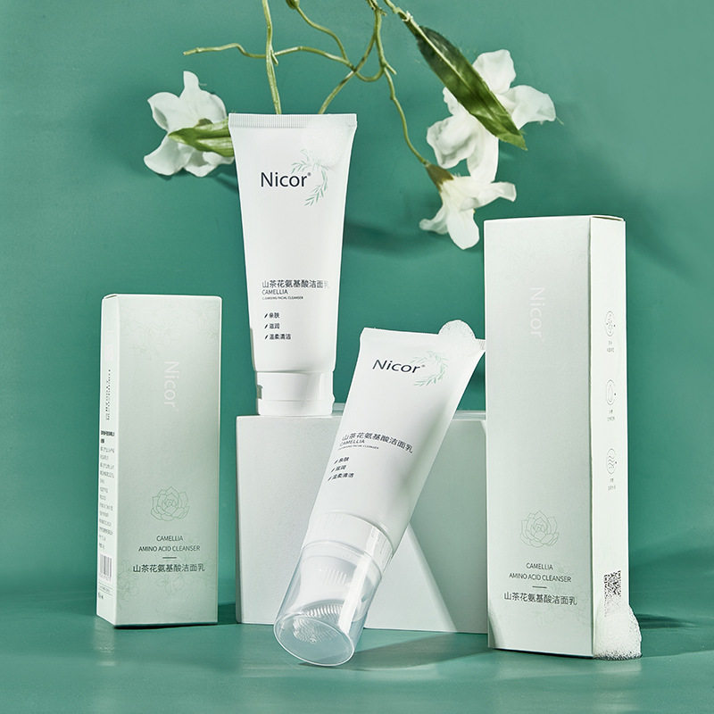 nicor山茶花氨基酸120ml 温和洁面乳护肤品洗面奶山茶花正品男女