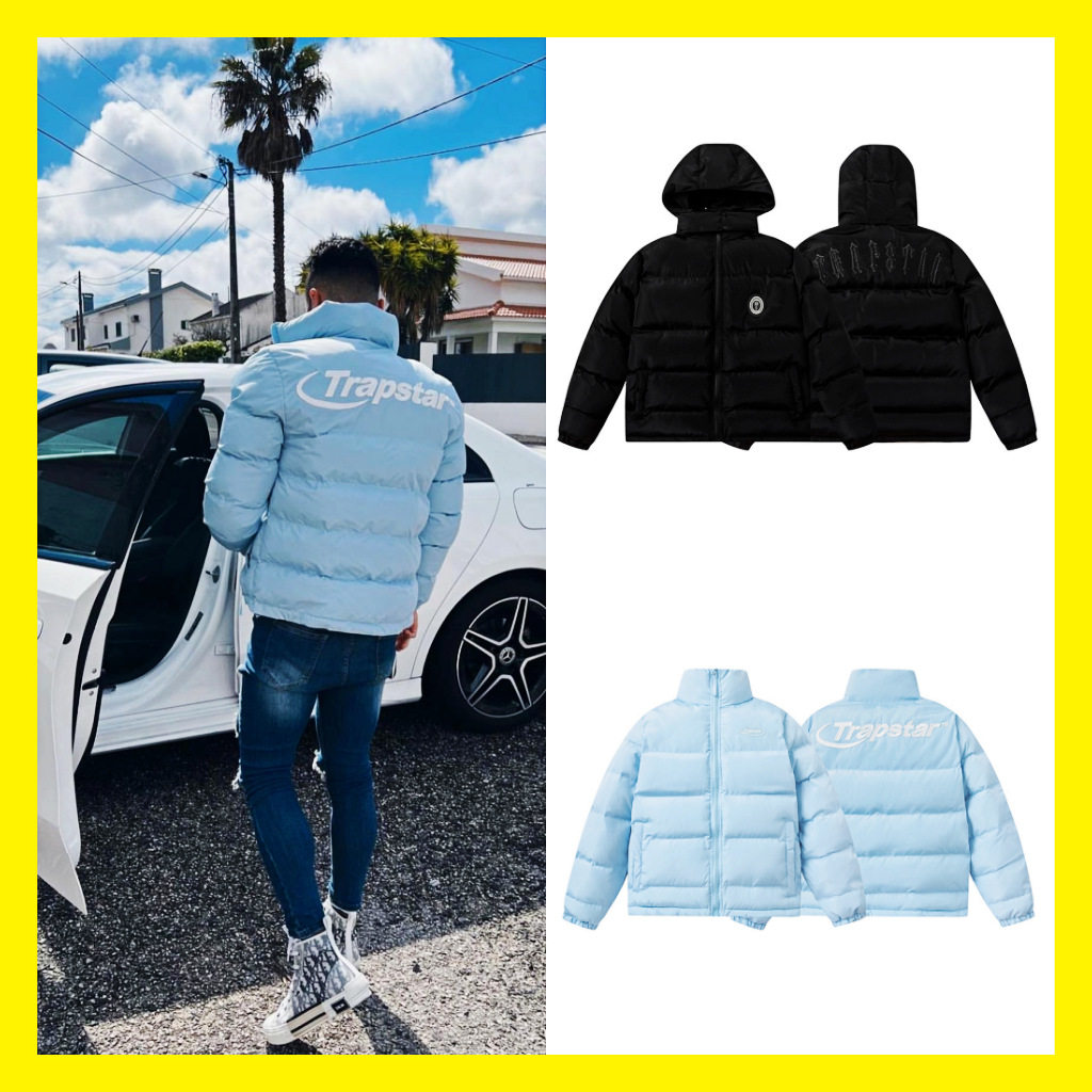 Trapstar Couple's down Cotton Jacket, Retro Stand-Up Collar, G
