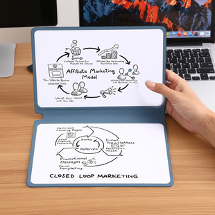 跨境油边款同色内衬a5小白板便携可擦写多功能写字板学生绘画板