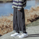 牛仔裤2026秋季新款纯色水洗直筒ins潮流裤子G2534-P51控78，男装牛仔裤，电商A362