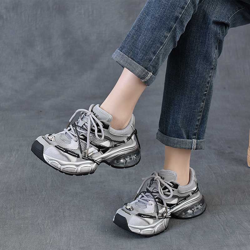 以一春秋新款时尚拼色老爹鞋厚底增高休闲旅游鞋软底百搭运动女鞋,女鞋,时尚休闲鞋,淘宝优惠券,粉丝福利购,淘宝优惠卷