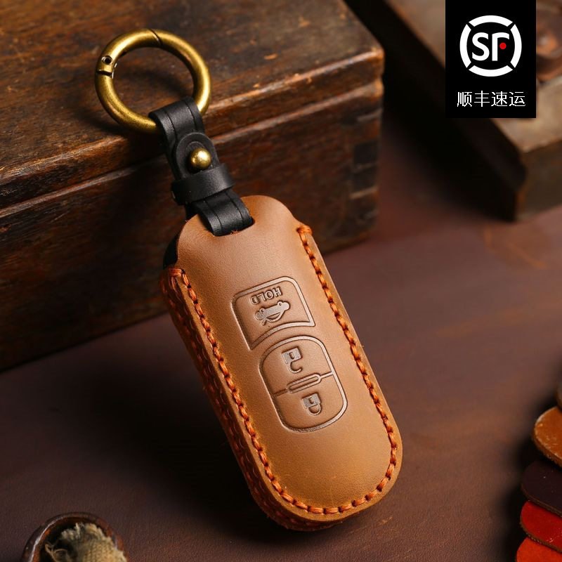 马自达钥匙套真皮昂克赛拉马自达cx5阿特兹cx4 cx8汽车钥匙包复古