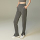 2023初春新款 百搭休闲运动健身裤 开叉休闲卫裤 女直筒腰阔腿裤