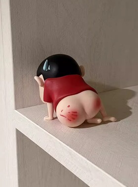 塑胶EMO屁股打肿蜡笔小新盲盒可爱家居车载摆件玩具潮玩公仔礼物